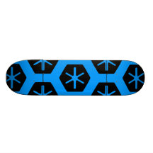estrelas azuis E plataforma PRETA do skate