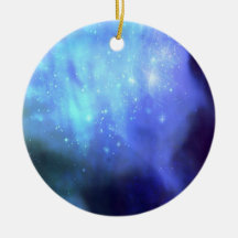 Estrelas azuis no espaço enfeite de natal