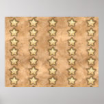 Estrelas de cobre marteladas pôsteres