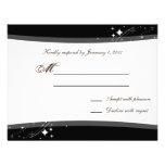 Estrelas pretas & brancas que Wedding a resposta R Convites Personalizado