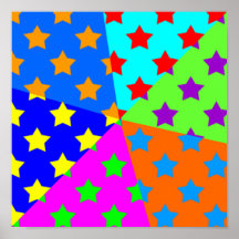 Estrelas psicadélicos dos doces poster