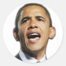 Etiqueta 1 de Obama Adesivos Redondos