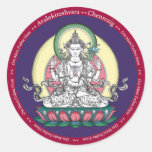 ETIQUETA Chenrezig/Avalokiteshvara Adesivo Redondo