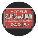 Etiqueta da bagagem das viagens vintage de Paris adesivos