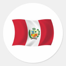 Etiqueta da bandeira de Peru Adesivos