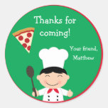 Etiqueta da festa de aniversário da pizza adesivos