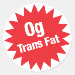 etiqueta da gordura do transporte 0g adesivos redondos