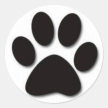 Etiqueta da pata do cão adesivo