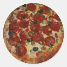 Etiqueta da pizza adesivos redondos