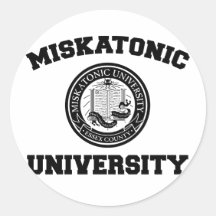 Etiqueta da universidade de Miskatonic Adesivos Em Formato Redondos