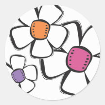Etiqueta das flores adesivos