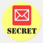 Etiqueta de advertência extremamente secreto confi adesivo