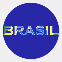 Etiqueta de "Brasil" Adesivos