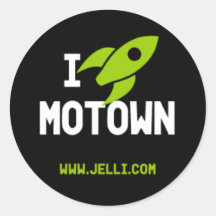 Etiqueta de Motown Rocket Adesivos Redondos