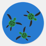 Etiqueta de Seaturtles Adesivos Redondos