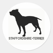 Etiqueta de Staffordshire Terrier americano Adesivos Redondos