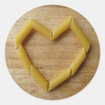 Etiqueta do amor de Penne Adesivos Redondos