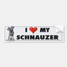 Etiqueta do amor do Schnauzer Adesivo
