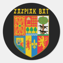 Etiqueta do bastão de Zazpiak Adesivos Redondos