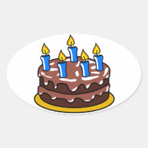 etiqueta do bolo de aniversário adesivos em formato oval