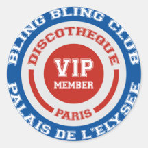 Etiqueta do clube de Bling Bling Adesivo