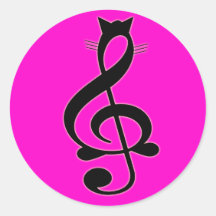 Etiqueta do gato do jazz adesivos
