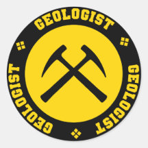 Etiqueta do geólogo adesivos
