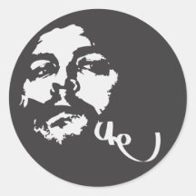 etiqueta do guevara do che adesivos em formato redondos