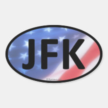 Etiqueta do Oval de JFK Adesivos Em Formato Ovais