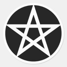 Etiqueta do Pentacle Adesivos Redondos