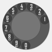 etiqueta do seletor do telefone adesivo em formato redondo