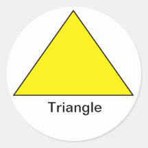 Etiqueta do triângulo direito adesivo