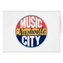 Etiqueta do vintage de Nashville Cartões
