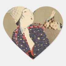 ETIQUETA JAPONESA da MÃE e do BEBÊ Adesivos Em Forma De Corações