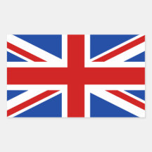 Etiqueta retangular de Union Jack Adesivos Em Formato Retangulares