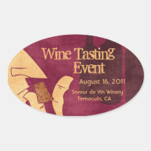 Etiqueta Savoring do vinho Adesivos Ovais