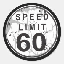 Etiqueta suja do limite de velocidade 60 adesivo