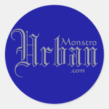 Etiquetas de Monstro Urban.com Adesivo Em Formato Redondo