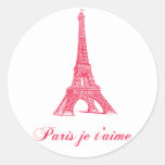 Etiquetas de Paris Adesivos Em Formato Redondos