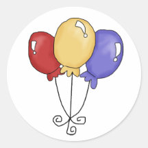 etiquetas do balão do aniversário adesivos