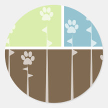 Etiquetas do envelope das patas do primavera adesivos em formato redondos