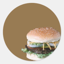 Etiquetas do Hamburger Adesivo Em Formato Redondo