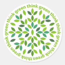 Etiquetas do pense verde adesivos