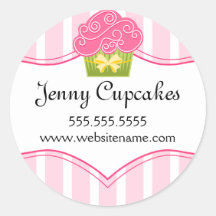 Etiquetas lunáticas da padaria do cupcake adesivo em formato redondo