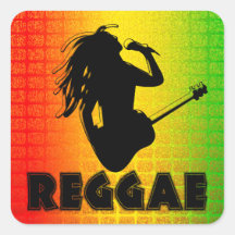 Etiquetas quadradas de Rasta Rastaman da música da Adesivo