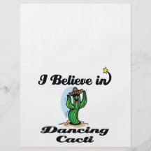 eu acredito em cactos da dança modelo de panfletos