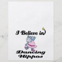 eu acredito em hipopótamos da dança panfleto personalizado