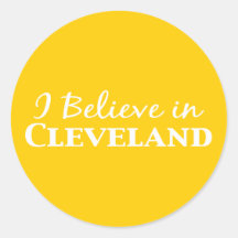 Eu acredito em presentes de Cleveland Adesivos Redondos