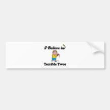 eu acredito em twos terríveis adesivos