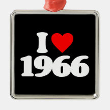 EU AMO 1966 ENFEITE PARA ARVORE DE NATAL